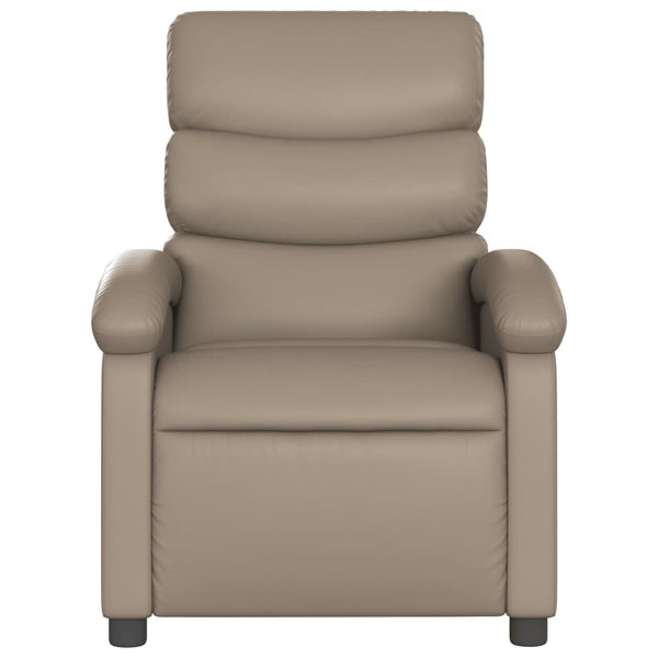 vidaXL Electric Recliner Cappuccino Brown Faux Leather