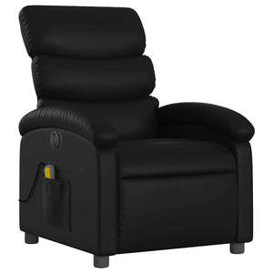 vidaXL Electric Massage Armchair Black Faux Leather