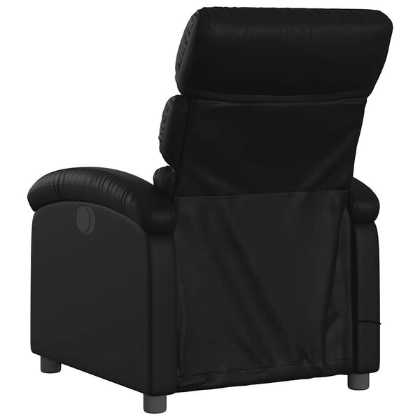 vidaXL Electric Massage Armchair Black Faux Leather