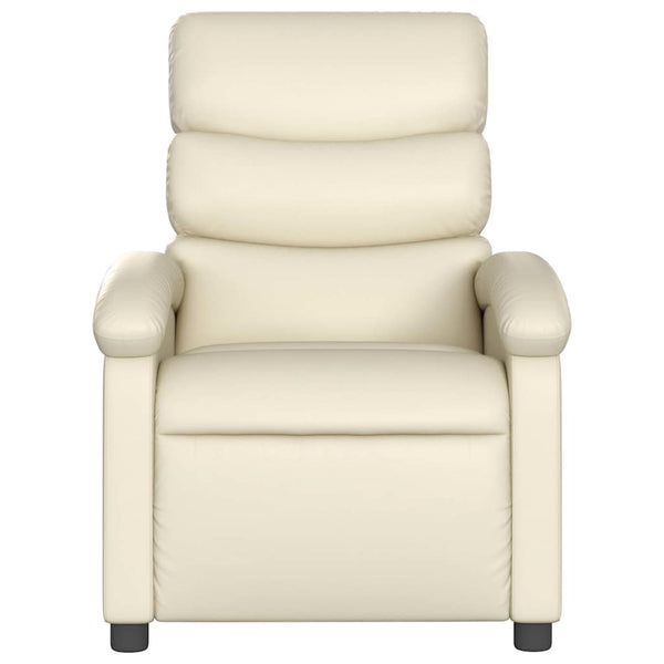 vidaXL Electric Massage Armchair Cream Faux Leather