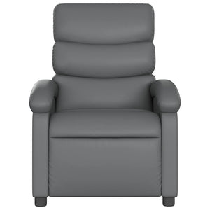 vidaXL Electric Massage Chair Grey Faux Leather