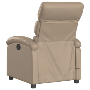 vidaXL Electric Massage Recliner Cappuccino Brown Faux Leather