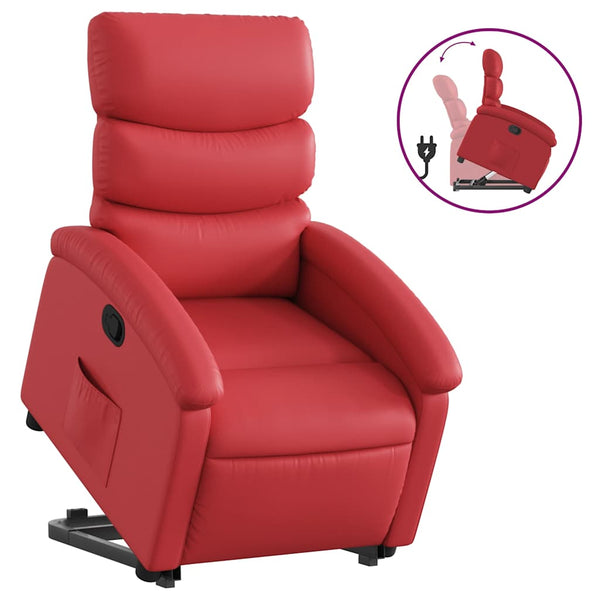 Roter Relaxsessel mit Aufstehhilfe