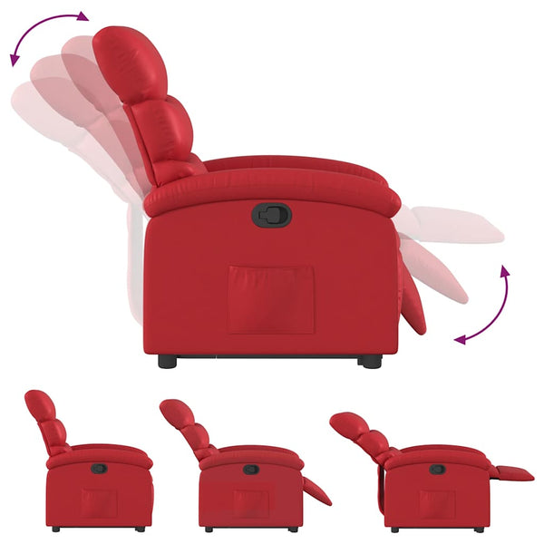 Roter Relaxsessel mit Aufstehhilfe