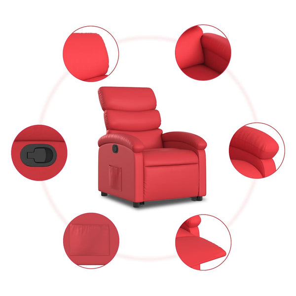 Roter Relaxsessel mit Aufstehhilfe