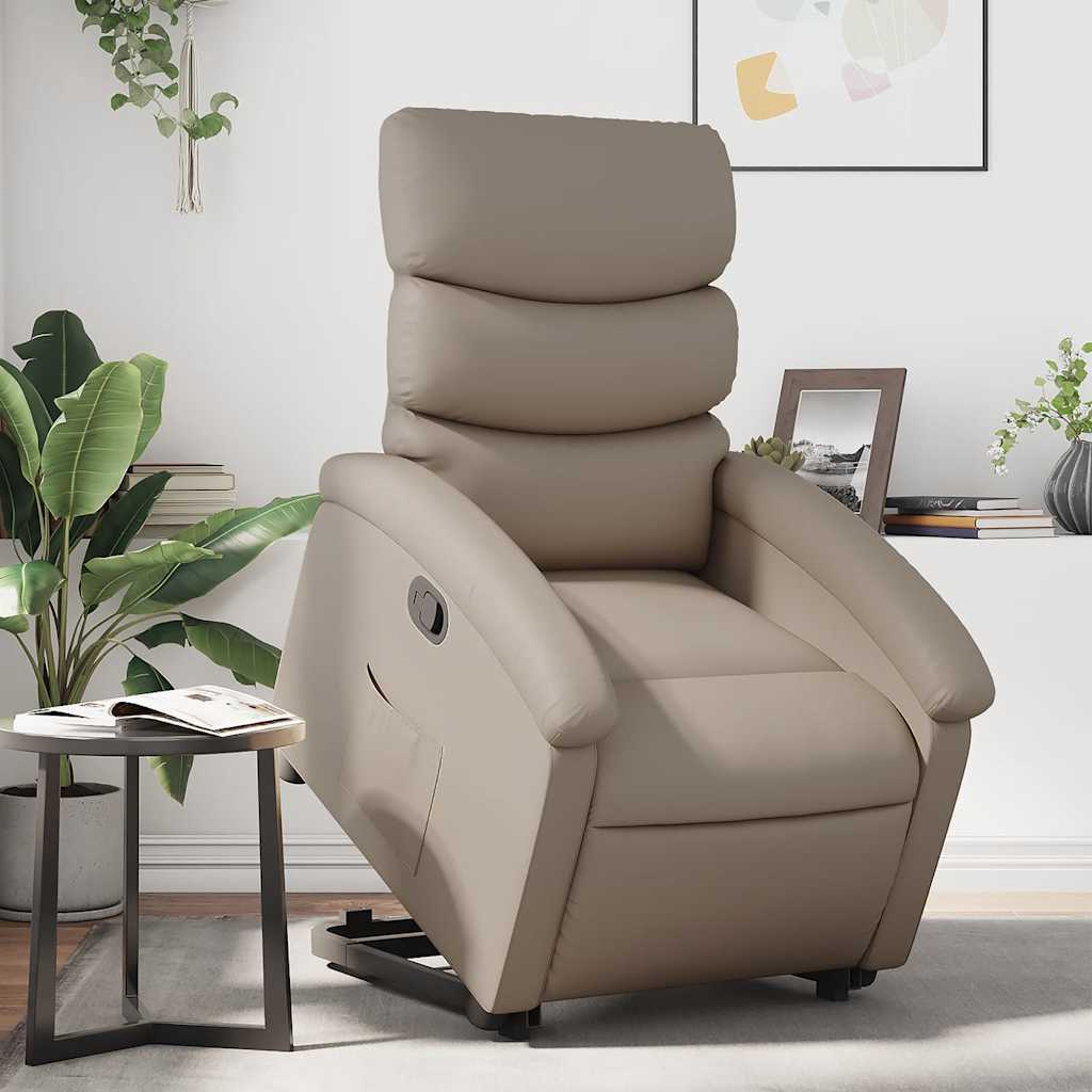 Relaxstuhl mit Aufstehhilfe Cappuccino-Braun