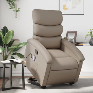 Massagesessel mit Aufstehhilfe Cappuccino-Braun