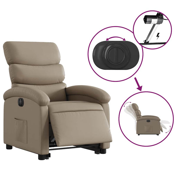 Elektrischer Relaxsessel mit Aufstehhilfe Cappuccino