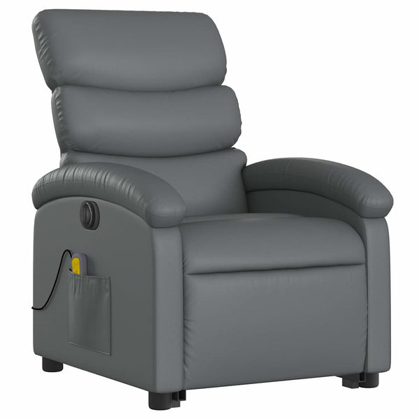 Elektrischer Massagesessel mit Aufstehhilfe Grau