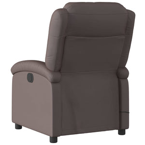 Elektrischer Massagesessel Dunkelbraun Echtleder