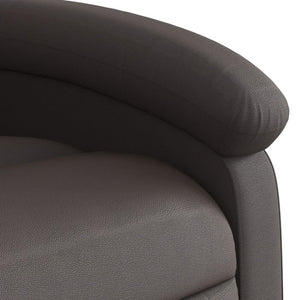 Elektrischer Massagesessel Dunkelbraun Echtleder