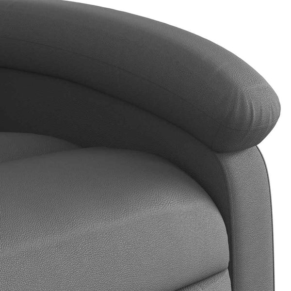 Elektrischer Massagesessel Grau Echtleder