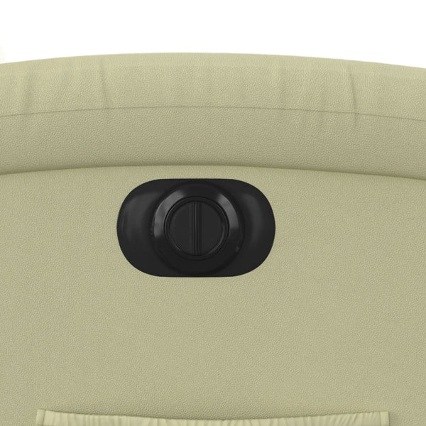 Elektrischer Relaxsessel mit Aufstehhilfe Creme Leder
