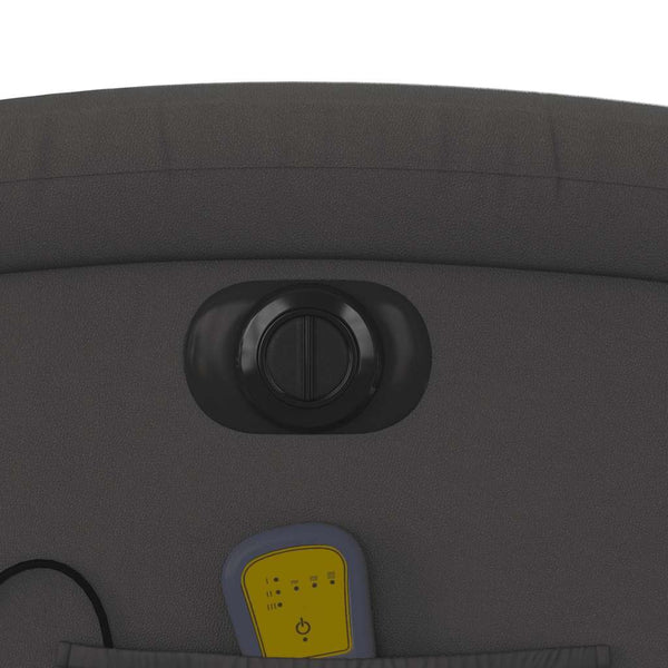 Elektrischer Massagesessel mit Aufstehhilfe Leder Grau