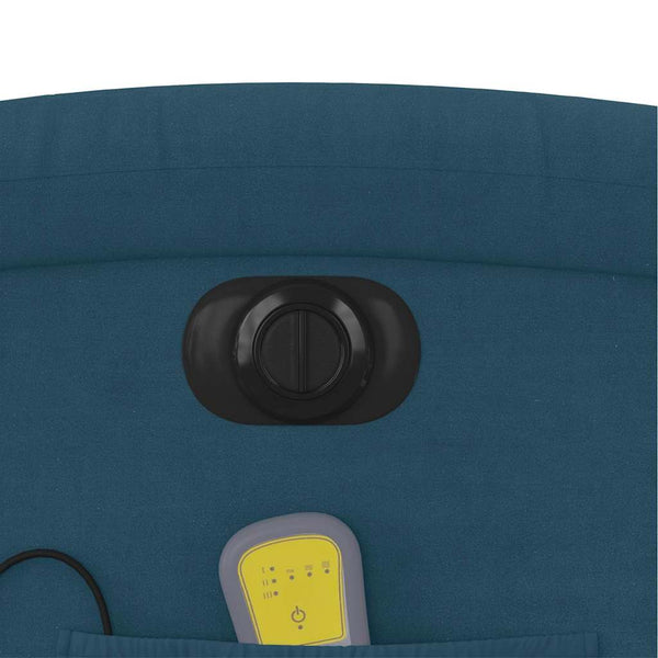 Elektrischer Massagesessel Blau Samt