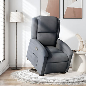 Relaxsessel mit Aufstehhilfe Dunkelgrau Samt