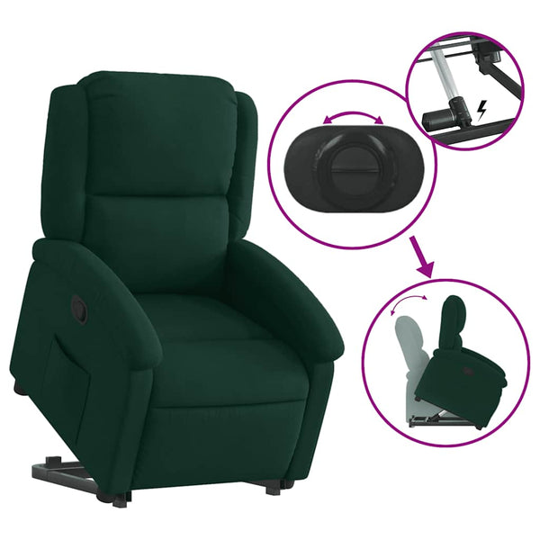 Relax-Sessel mit Aufstehhilfe Dunkelgrün
