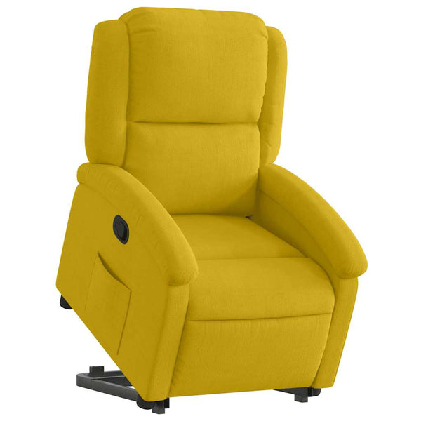 Gelber Relaxsessel mit Aufstehhilfe Samt