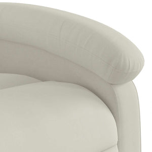 Relaxsessel mit Aufstehhilfe Creme Samt