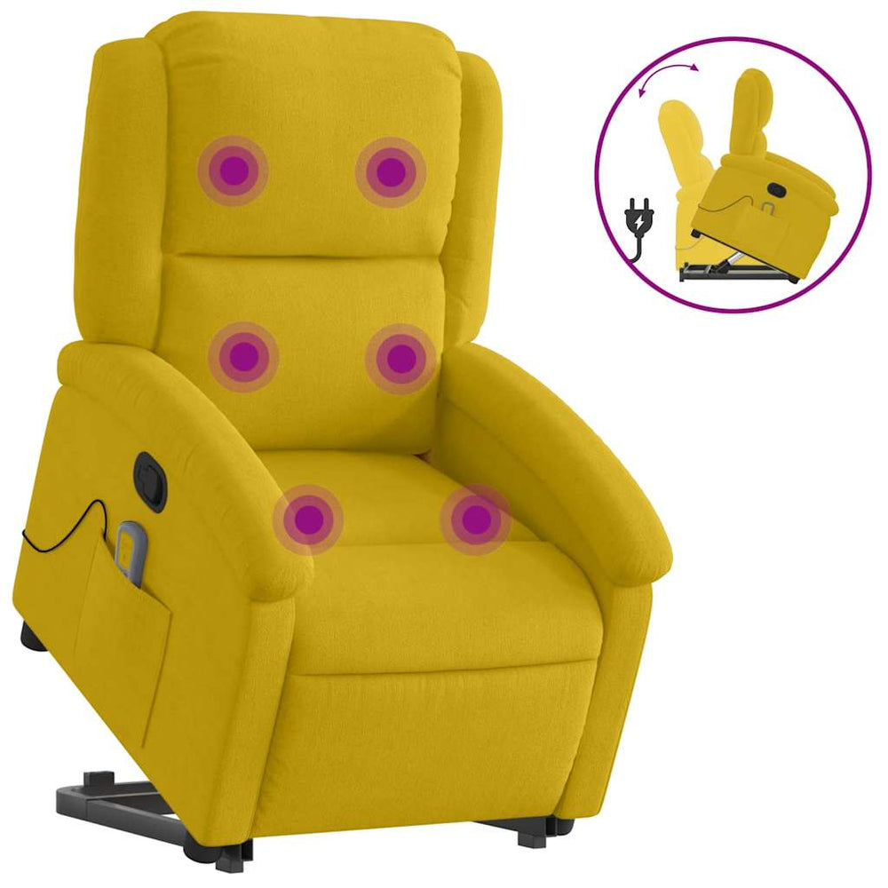 Massagesessel Gelb mit Aufstehhilfe