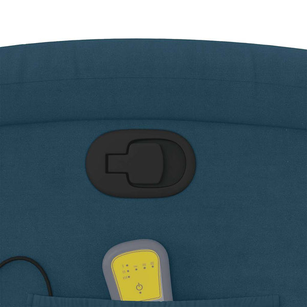 Massagesessel mit Aufstehhilfe Blau Samt