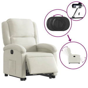 Elektrischer Relaxsessel mit Aufstehhilfe Creme