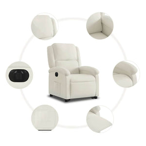 Elektrischer Relaxsessel mit Aufstehhilfe Creme
