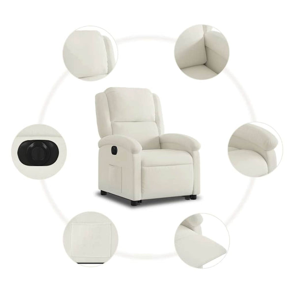 Elektrischer Relaxsessel mit Aufstehhilfe Creme