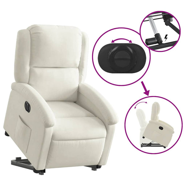 Elektrischer Relaxsessel mit Aufstehhilfe Creme