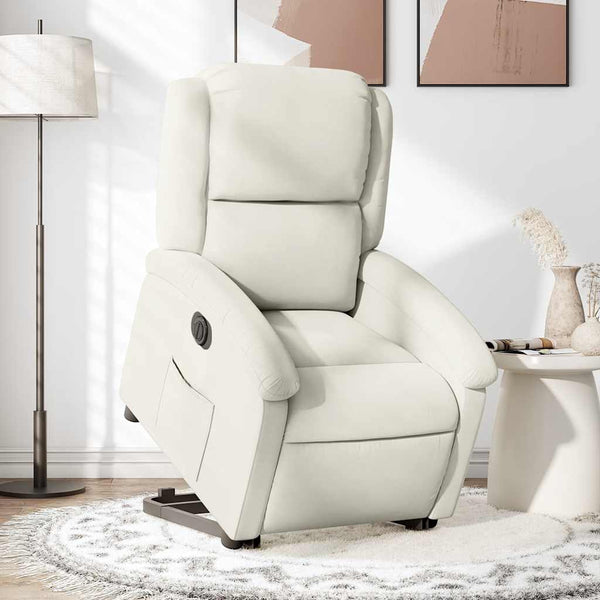 Elektrischer Relaxsessel mit Aufstehhilfe Creme
