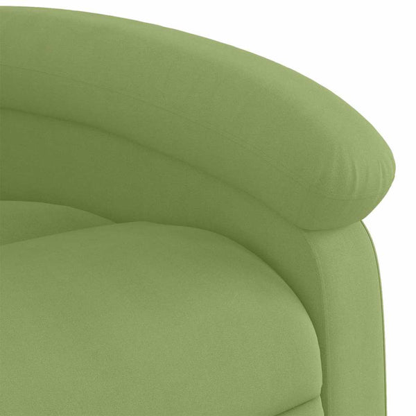 Elektrischer Massagesessel mit Aufstehhilfe Hellgrün Samt