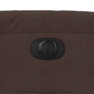 vidaXL Electric Recliner Brown Microfiber Fabric