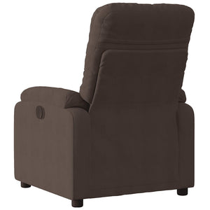 vidaXL Electric Recliner Brown Microfiber Fabric