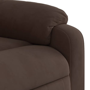 vidaXL Electric Recliner Brown Microfiber Fabric