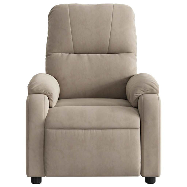 vidaXL Electric Recliner Taupe Microfiber Fabric