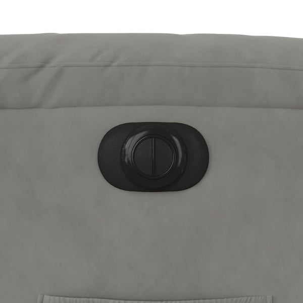 vidaXL Electric Recliner Light Grey Microfiber Fabric