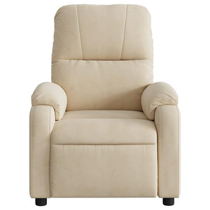 vidaXL Electric Massage Chair Cream Microfiber