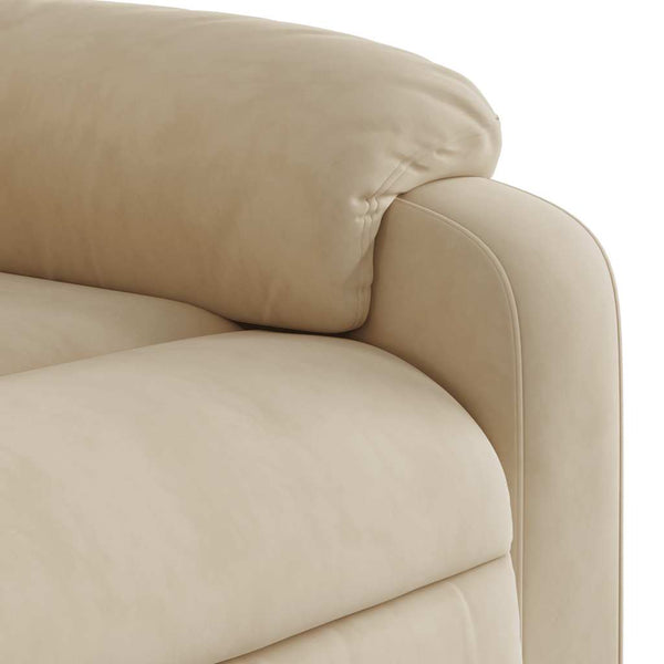 vidaXL Electric Massage Chair Cream Microfiber