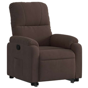 vidaXL Recliner with Lift Function Brown Microfiber Fabric