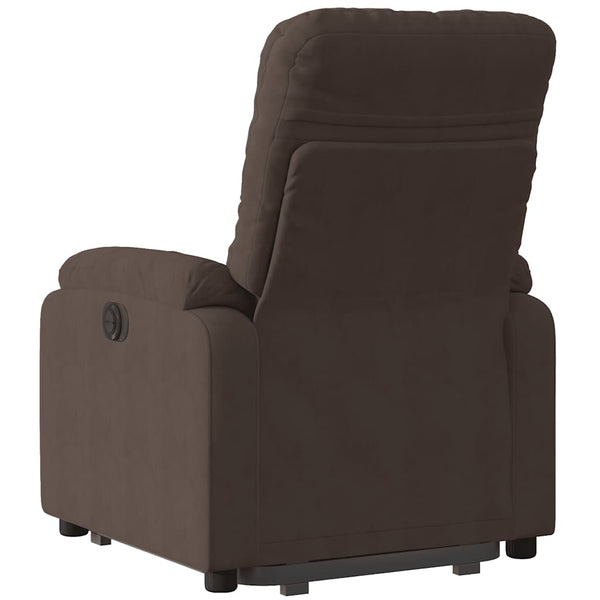 vidaXL Recliner with Lift Function Brown Microfiber Fabric