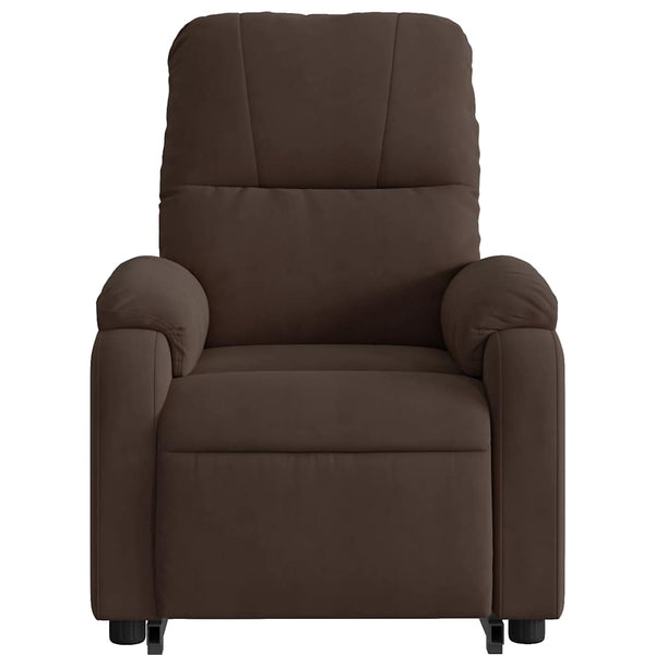 vidaXL Recliner with Lift Function Brown Microfiber Fabric