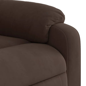 vidaXL Recliner with Lift Function Brown Microfiber Fabric