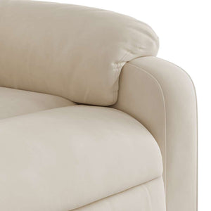 vidaXL Recliner with Lift Assistance Beige Microfiber Fabric