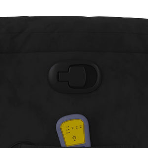 vidaXL Massage Recliner with Lift Function Black Microfiber Fabric