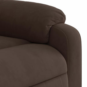 vidaXL Electric Lift Recliner Brown Microfiber Fabric