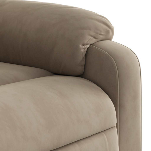 vidaXL Electric Massage Recliner with Lift Taupe Microfiber Fabric