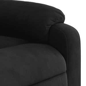 vidaXL Electric Recliner Massage Chair with Lift Function Black Microfiber Fabric