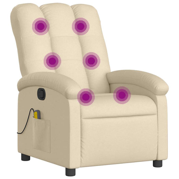 Massage Relaxsessel Cremefarben
