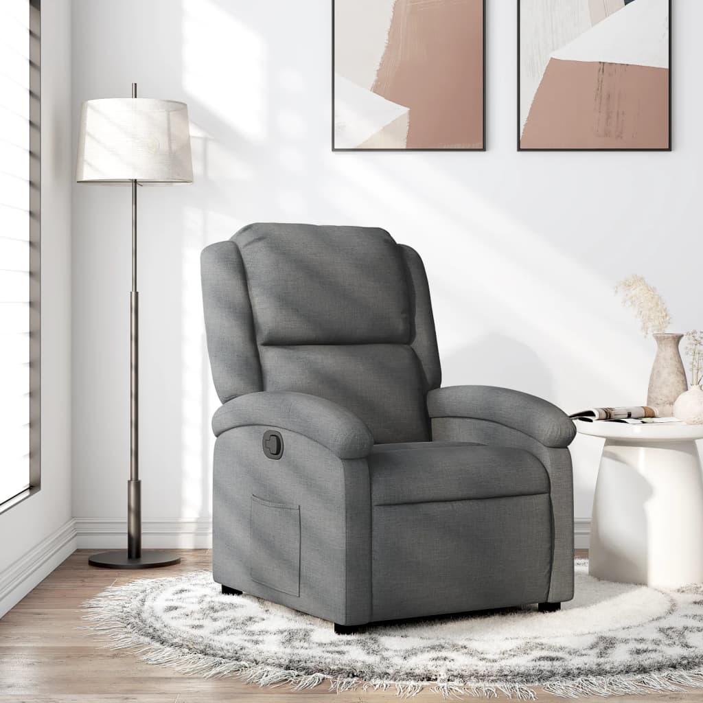 Dunkelgrauer Relaxsessel aus Stoff
