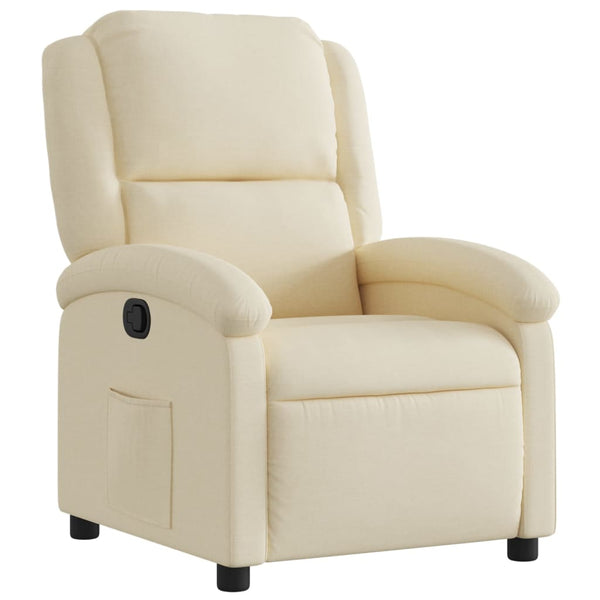 Cremefarbener Relaxsessel mit Stoffbezug